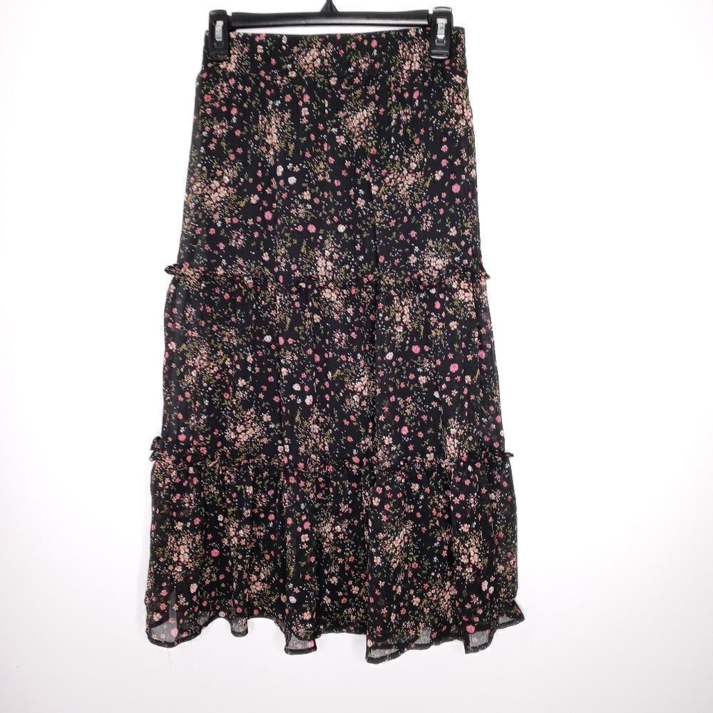Haver London floral midi skirt size XS